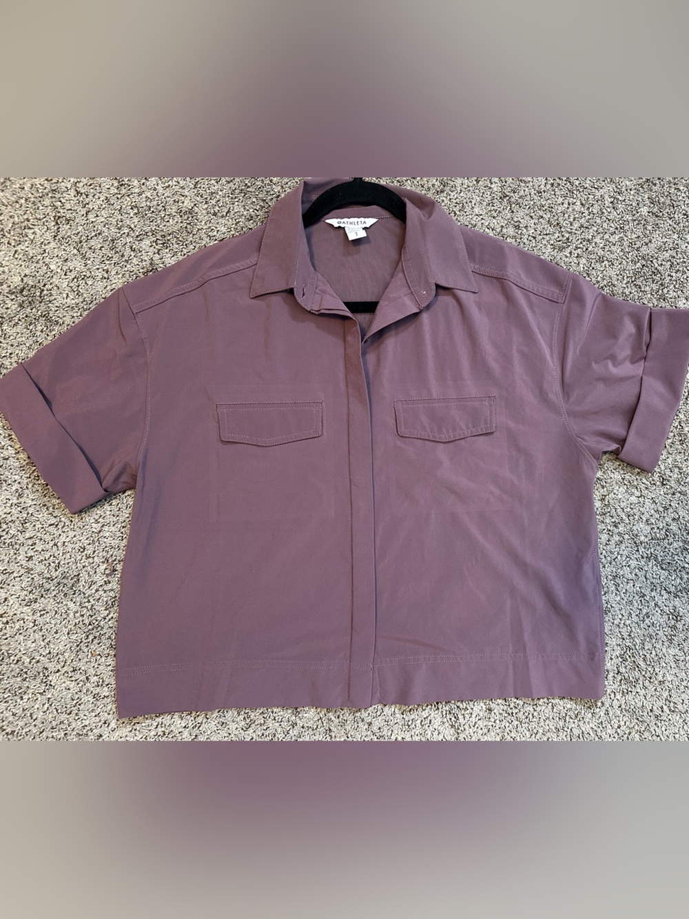 ATHLETA SIZE SMALL OVERSIZED BUTTON UP 23 ptp